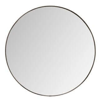 Miroir rond en métal noir 48" | Entrepôt de la Réno