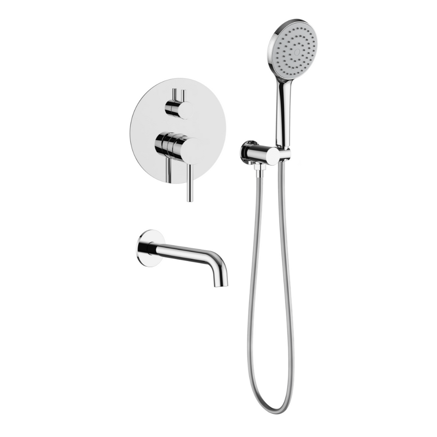Robinet de bain douche rond chrome