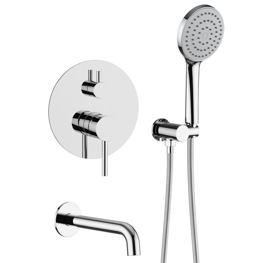 Robinet de bain douche rond chrome