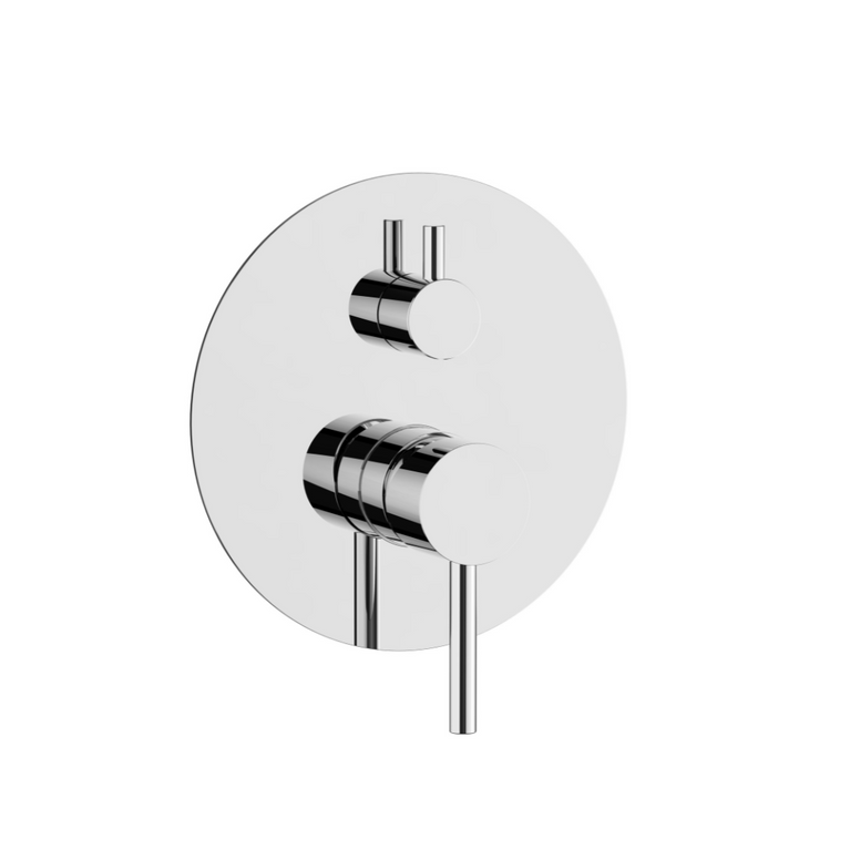 Chrome Round Bath Faucet with Hand Shower
