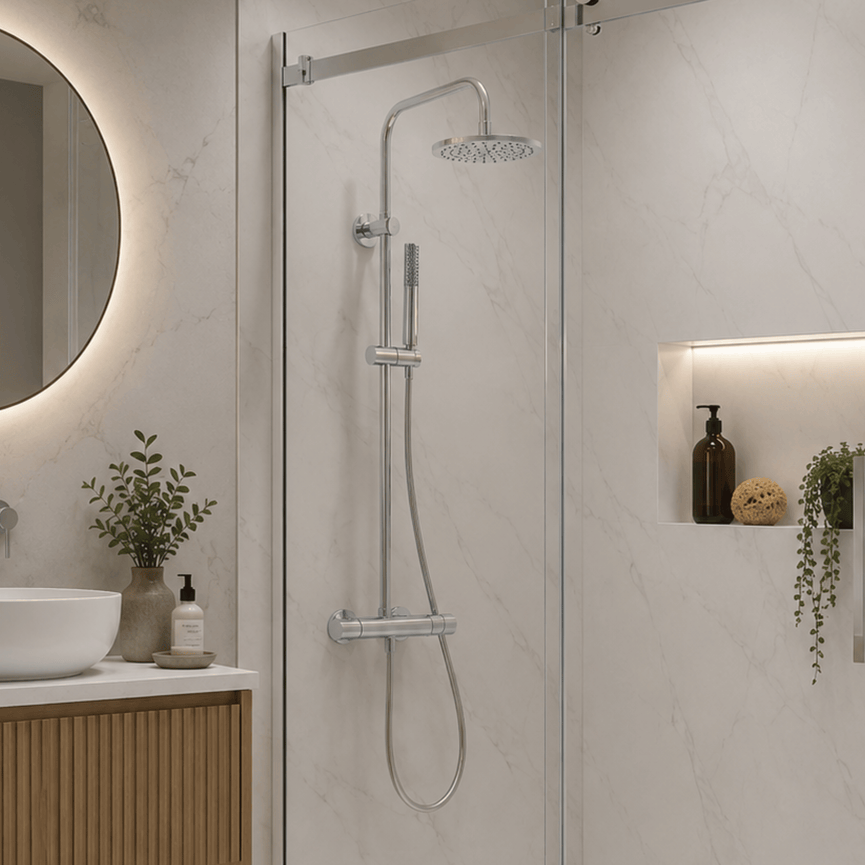 Colonne de douche CASCATA - rond chrome