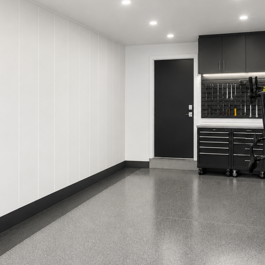 PVC garage wall covering