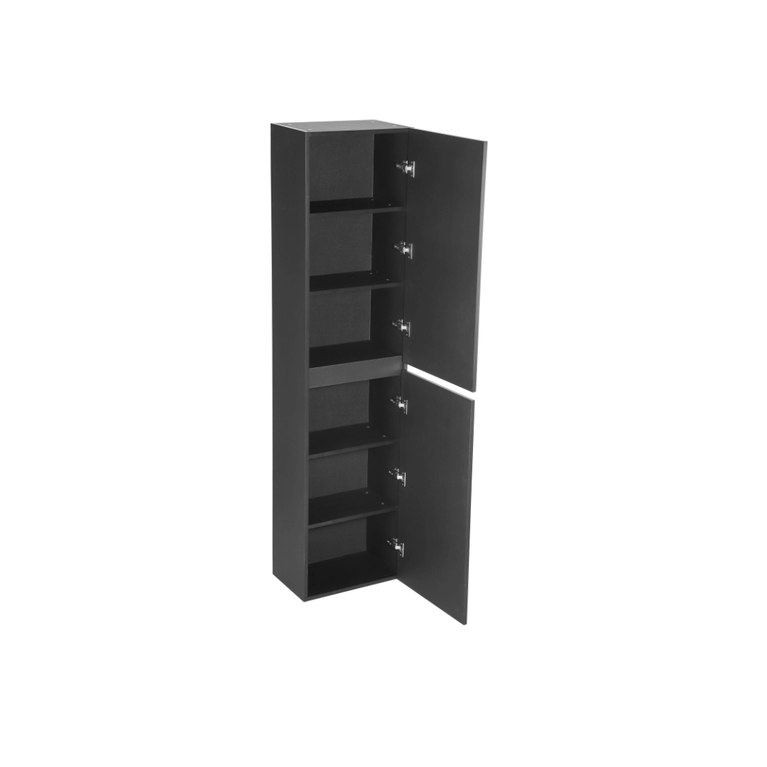 Matte Black 18" x 72" Bathroom Storage Cabinet