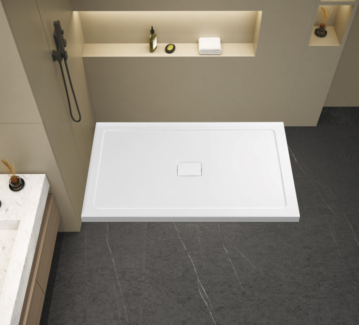 Douche (Base et Vitres inclus) noire 36" X 48" en coin -Mur gauche vitre droite- | Entrepôt de la Réno