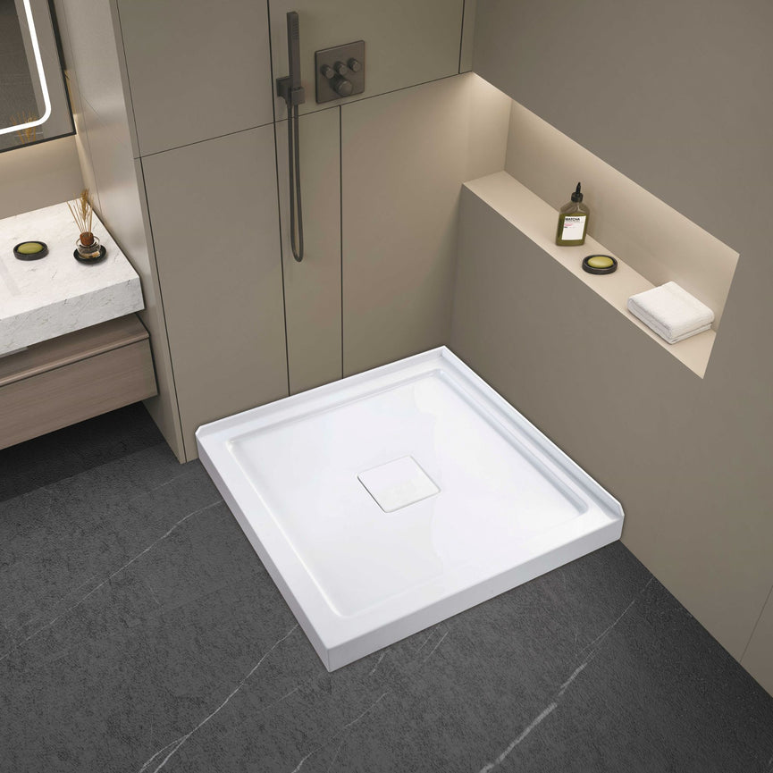 Douche (Base et Vitres inclus) chrome 36"X36" en coin | Entrepôt de la Réno