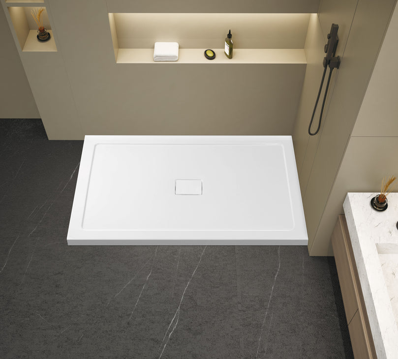 Douche (Base et Vitres inclus) chrome 36" X 48" en coin -Mur droit vitre gauche- | Entrepôt de la Réno