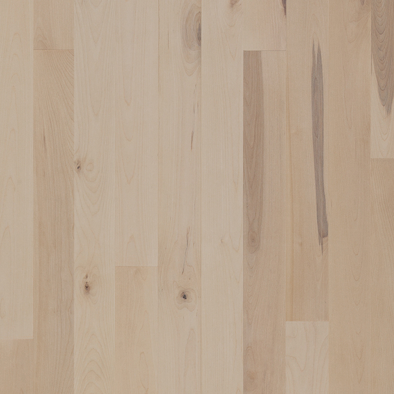 Plancher de bois franc - Silica Mat - 3 1/4" montrant un design élégant et classique en finition bois clair.