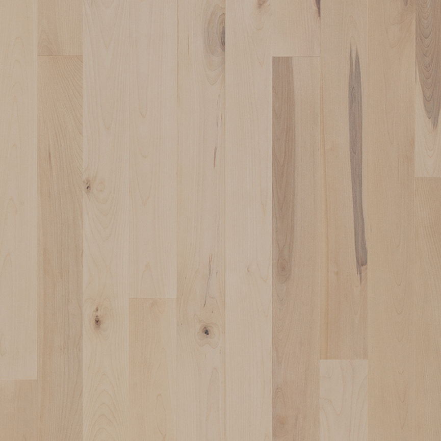 Plancher de bois franc - Silica Mat - 3 1/4" montrant un design élégant et classique en finition bois clair.