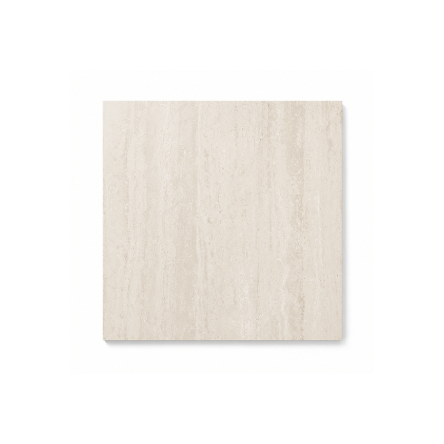 Céramique 24x24 Travertin Sable Mat Texturé
