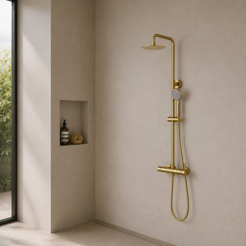 Shower Column - Round Gold