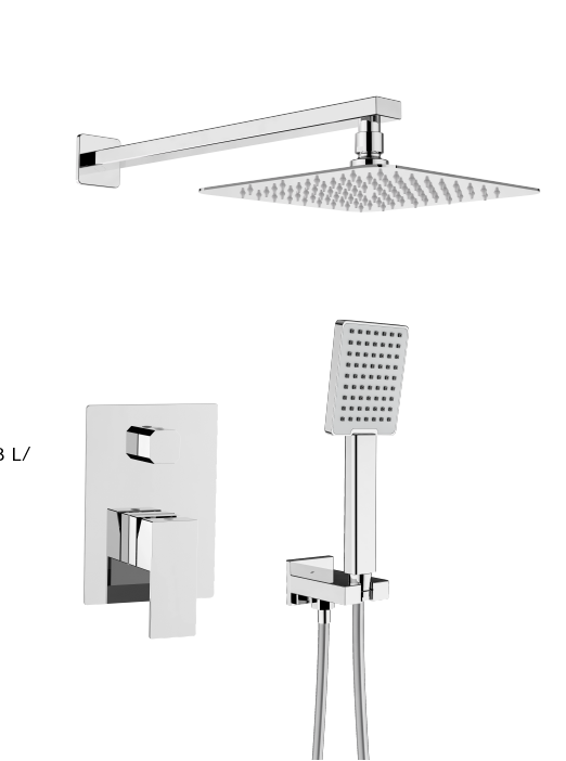 Robinet de douche carré chrome