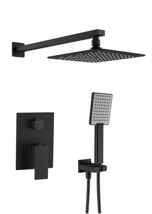 Robinet de douche carré noir