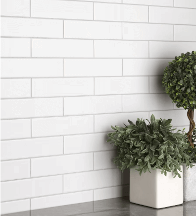 Céramique murale Métro 2"X 8" blanche matte | Entrepôt de la Réno