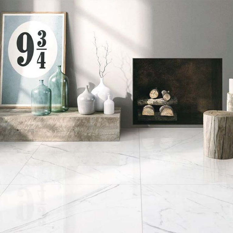 Céramique 24X24 blanc - Fiore | Entrepôt de la Réno