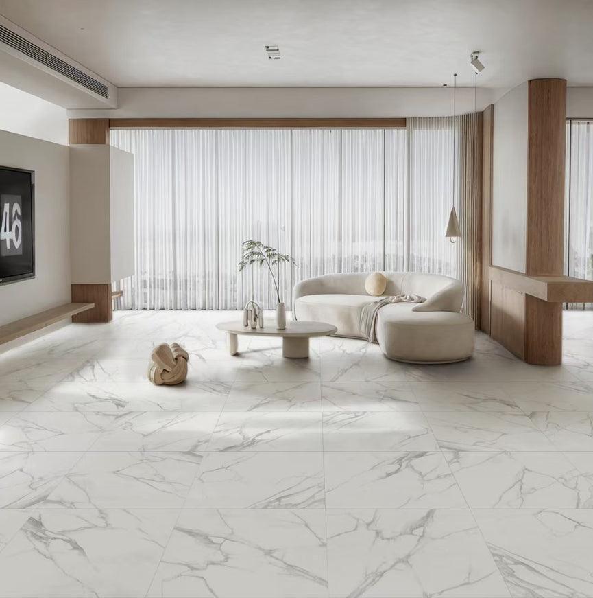 Céramique effet marbre blanc mat - Cielo | Entrepôt de la Réno