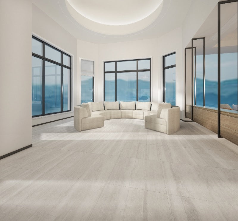 Céramique blanche nuances beige - Travertin | Entrepôt de la Réno