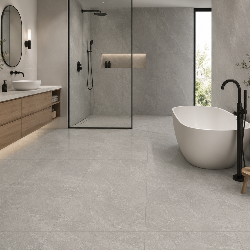 Céramique 24x24 Nova Strata Grigio Mat