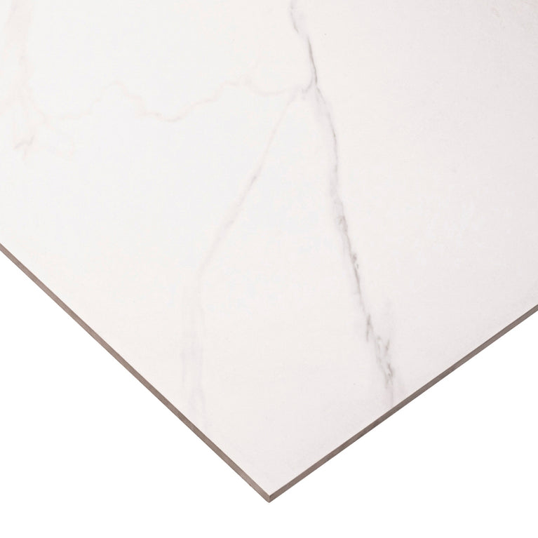 Céramique 24x48 effet marbre luxe - Blanche