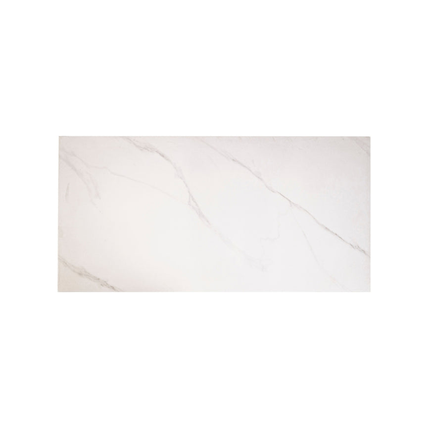 Céramique 24x48 effet marbre luxe - Blanche