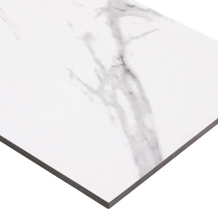 Polished white ceramic - Calacatta Cielo