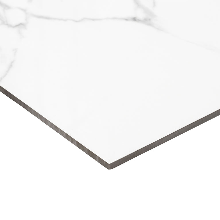 Polished white ceramic - Calacatta Cielo