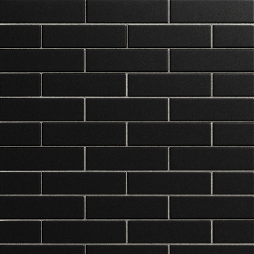 Céramique murale Métro 2" X 8" noire matte