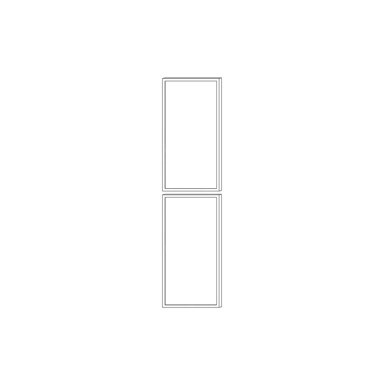 Shaker facades for 18X72 inch cabinet, satin white