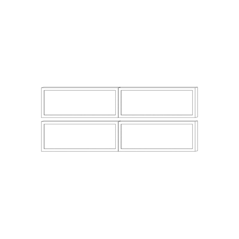 Shaker facades for walnut wood vanity