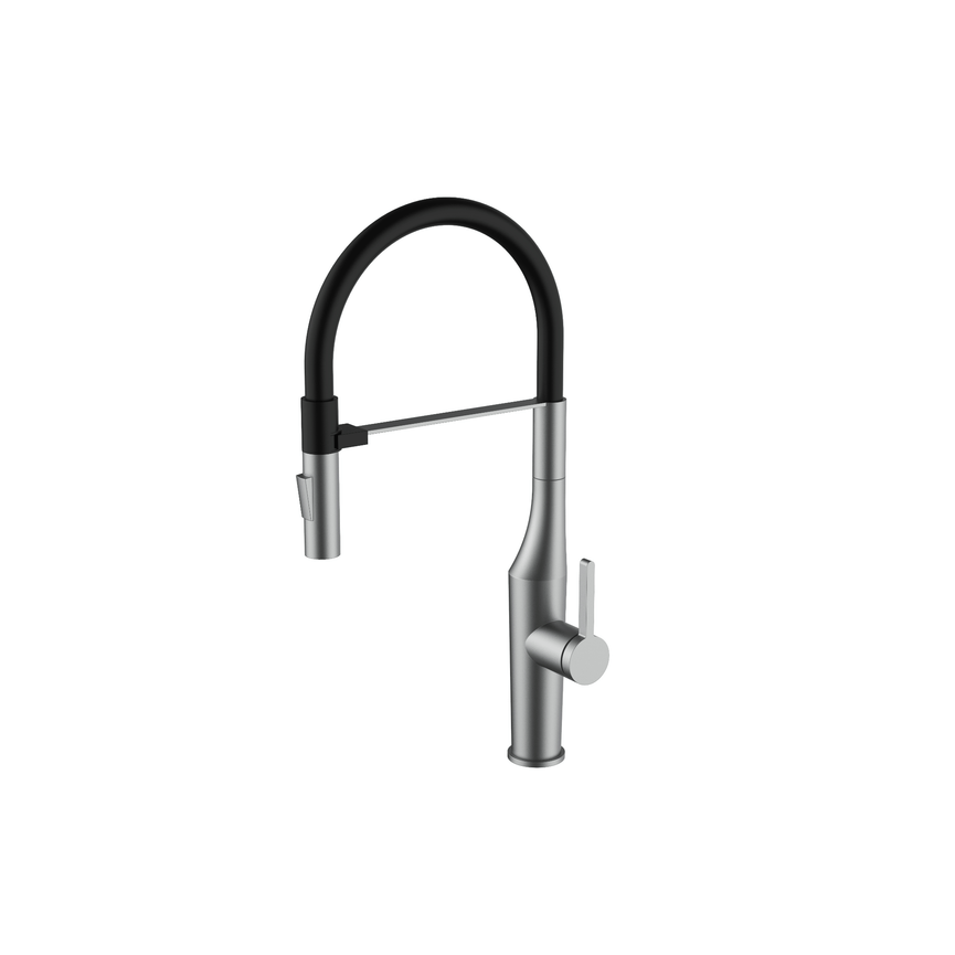 Robinet ETERNO de cuisine avec tuyau flexible - acier brossé
