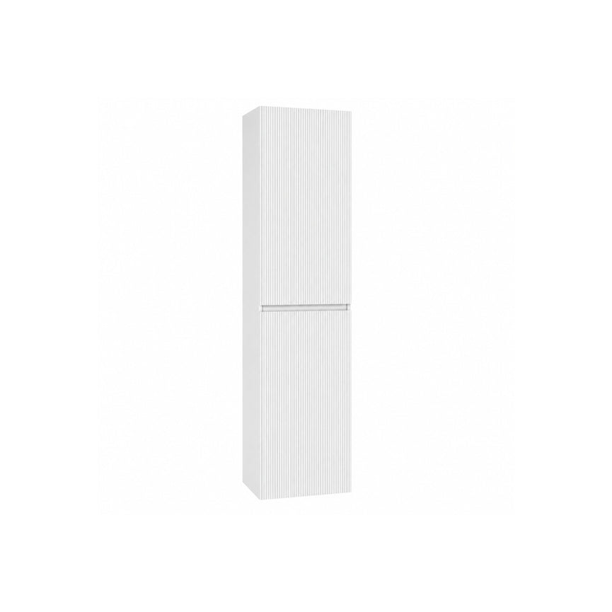 Façades ondulées pour armoire 18X72 pouces blanc satiné