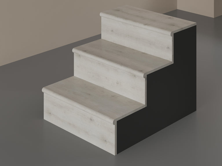 Kit de marche en Flottant stratifié Pure Wood Grey (2 marches incluses)