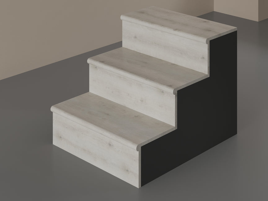 Kit de marche en Flottant stratifié Pure Wood Grey (2 marches incluses)