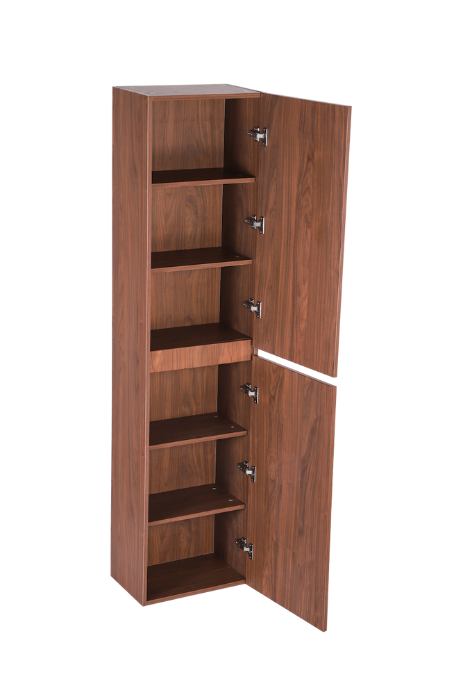 Armoire 18 x 72 pouces bois noyer | Entrepôt de la Réno