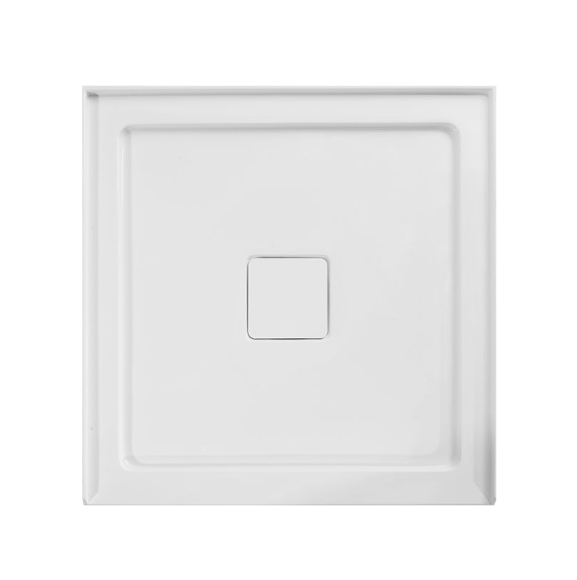 Douche (Base et Vitres inclus) noire 36"X36" en alcôve | Entrepôt de la Réno