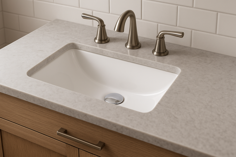 Lavabo rectangulaire à encastrer sous plan - 18 1/8 x 14 po