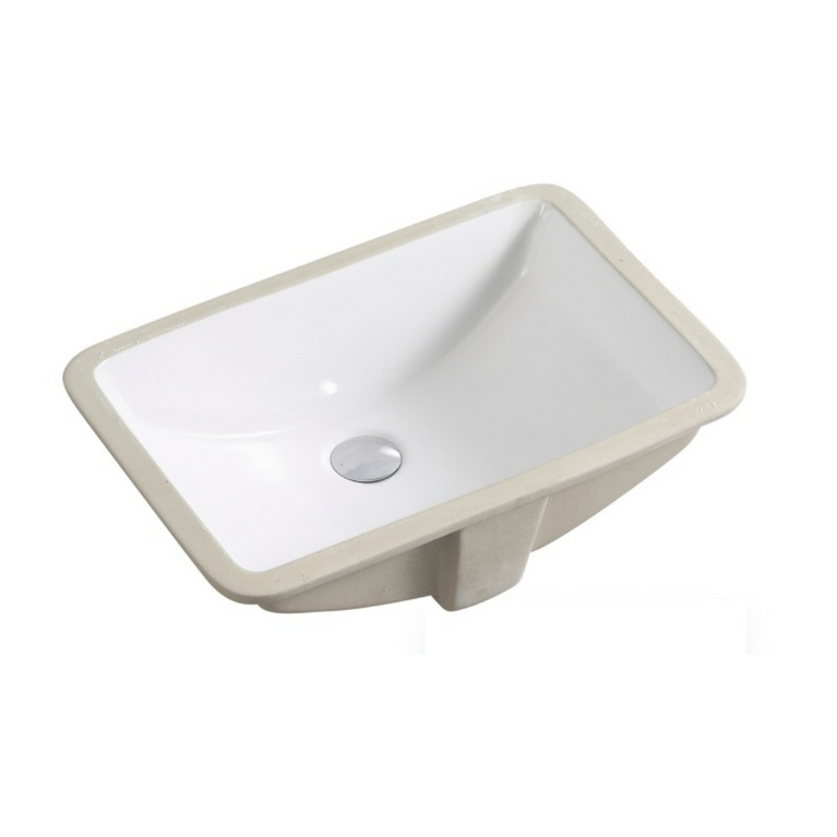 Lavabo rectangulaire à encastrer sous plan - 18 1/8 x 14 po