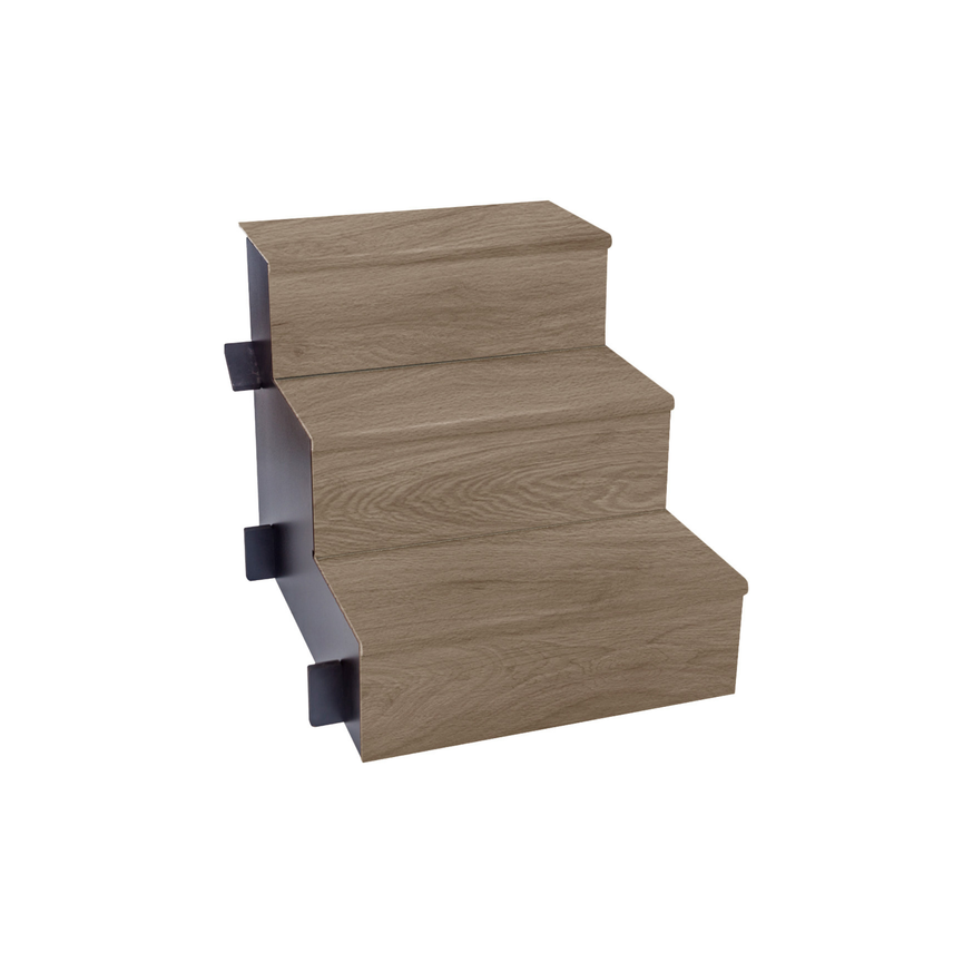 48" vinyl overlay tread and riser - Truffle