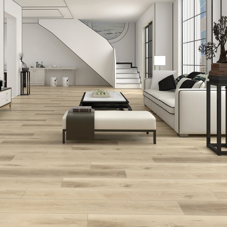 Vinyle SPC Merisier Naturel 6"x48" | Entrepôt de la Réno