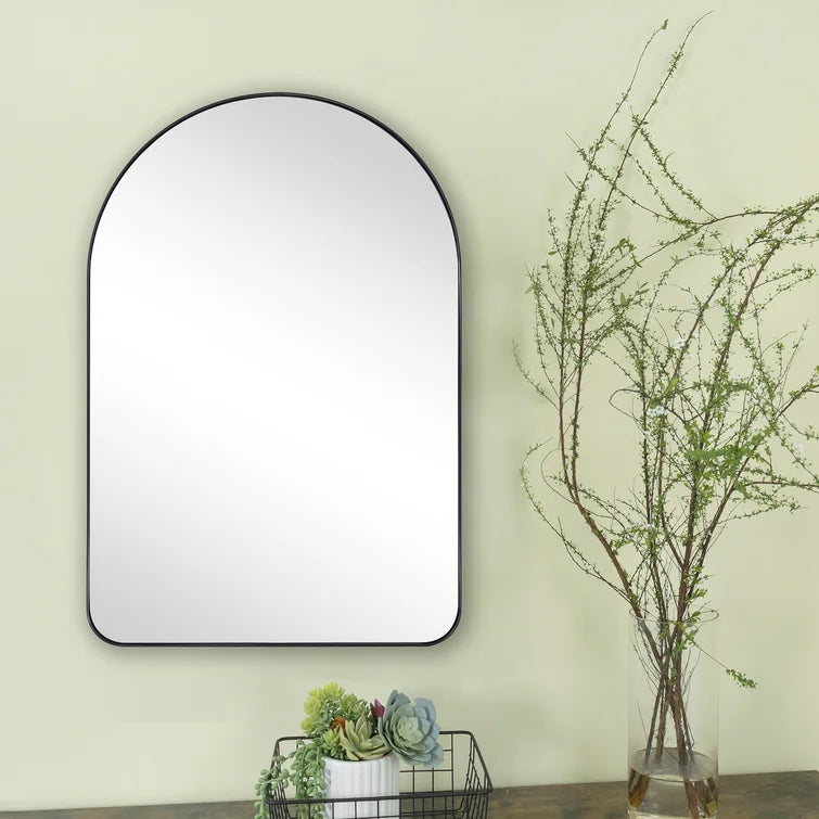 Miroir en arche 27"X40" avec cadre en métal noir | Entrepôt de la Réno