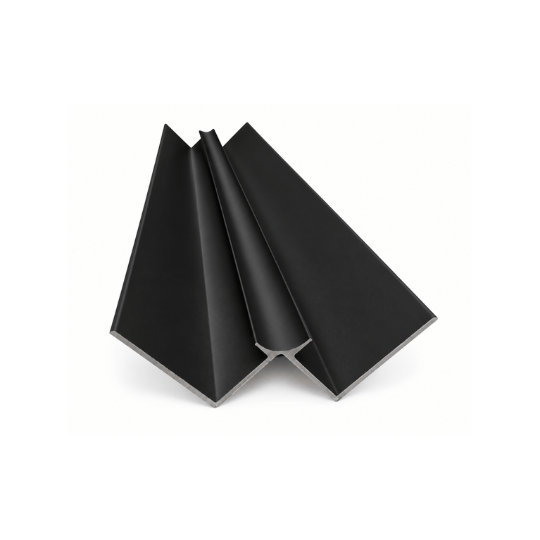 Black aluminum interior corner molding