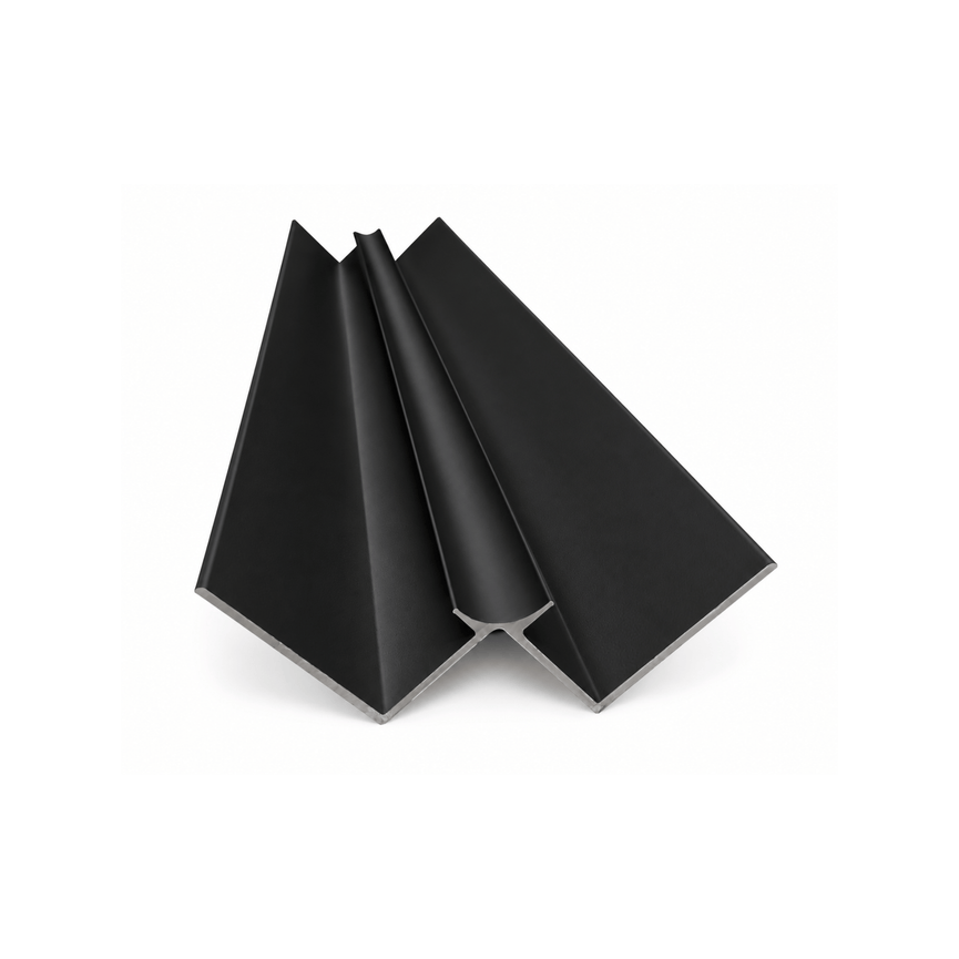 Black aluminum interior corner molding
