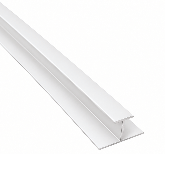 Moulure de jonction en H en aluminium blanche