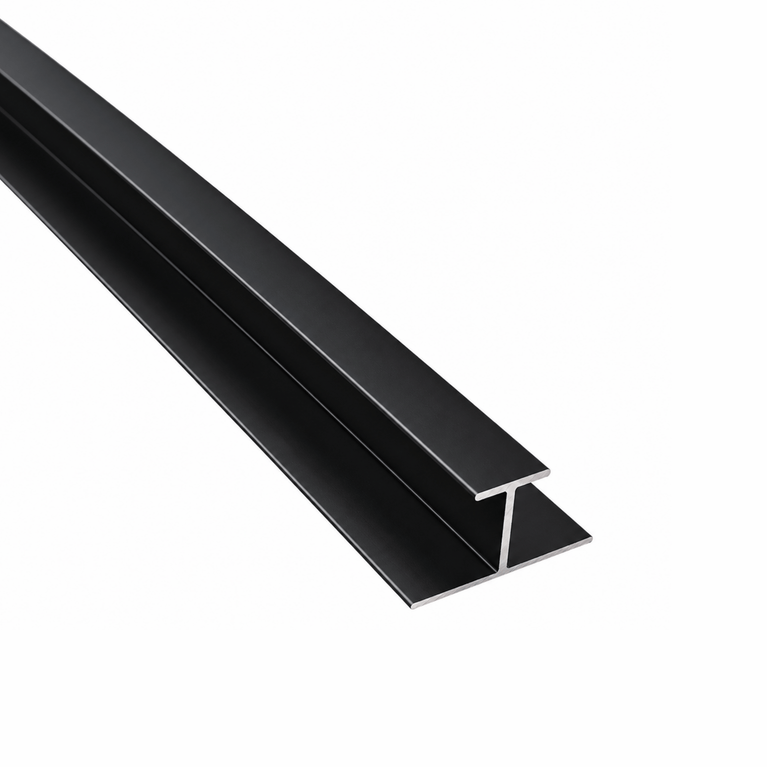 Moulure de jonction en H en aluminium noire