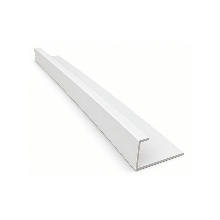 White aluminum finishing trim
