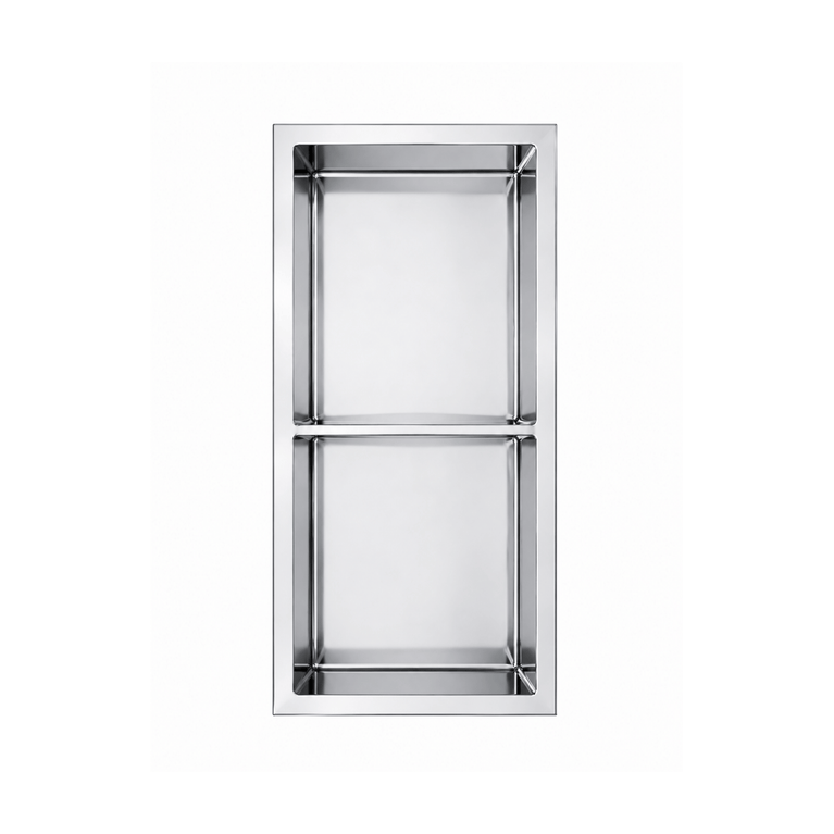 12×24 Double Shower Niche – Chrome
