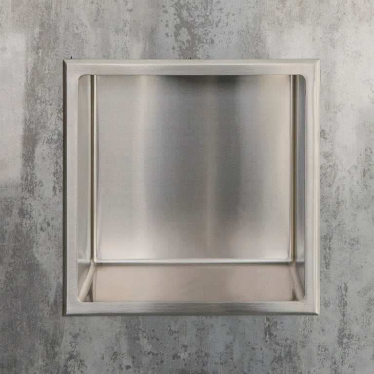 Niche de douche simple 12x12 - Acier brossé | Entrepôt de la Réno