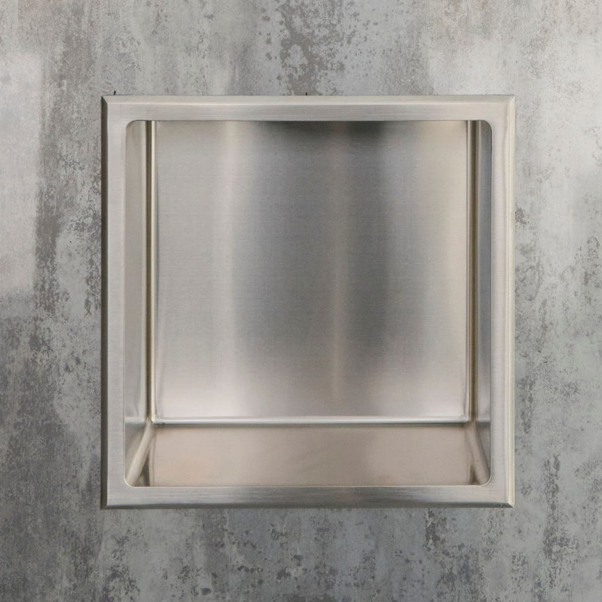 Niche de douche simple 12x12 - Acier brossé | Entrepôt de la Réno