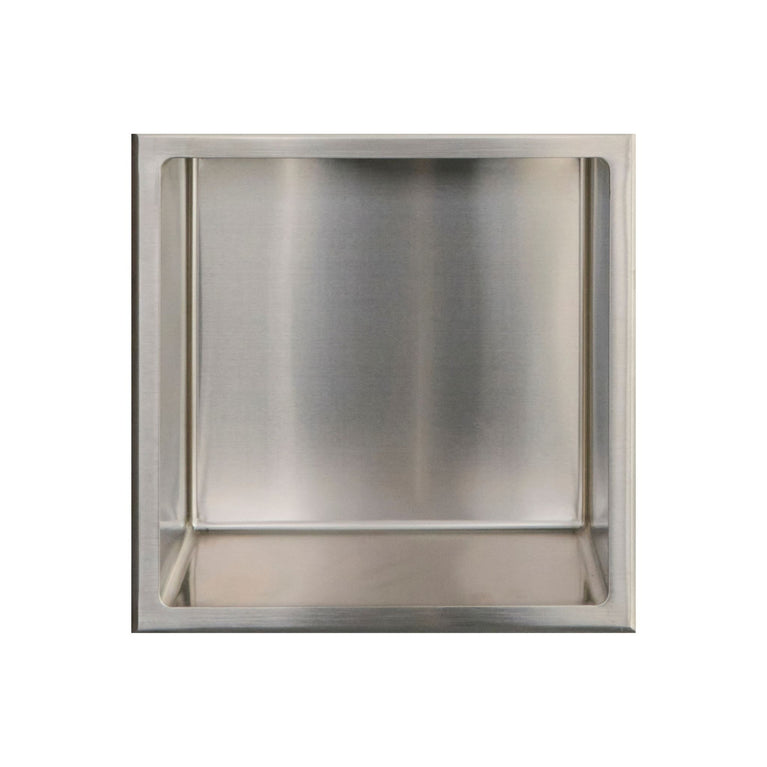 Niche de douche simple 12x12 - Acier brossé | Entrepôt de la Réno