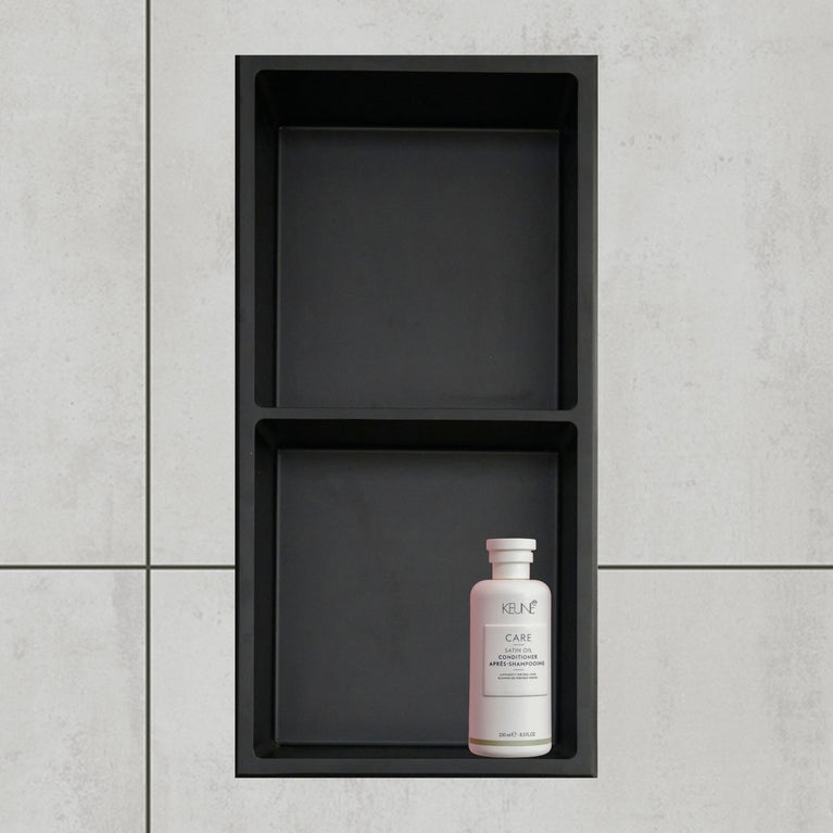 Niche de douche double 12X24 - Noir mat | Entrepôt de la Réno
