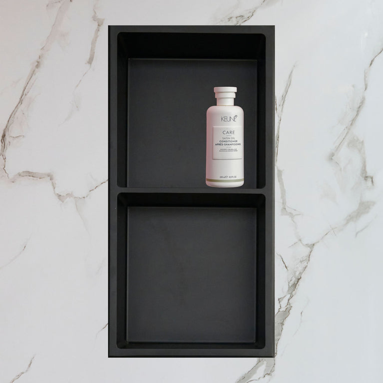 Niche de douche double 12X24 - Noir mat | Entrepôt de la Réno